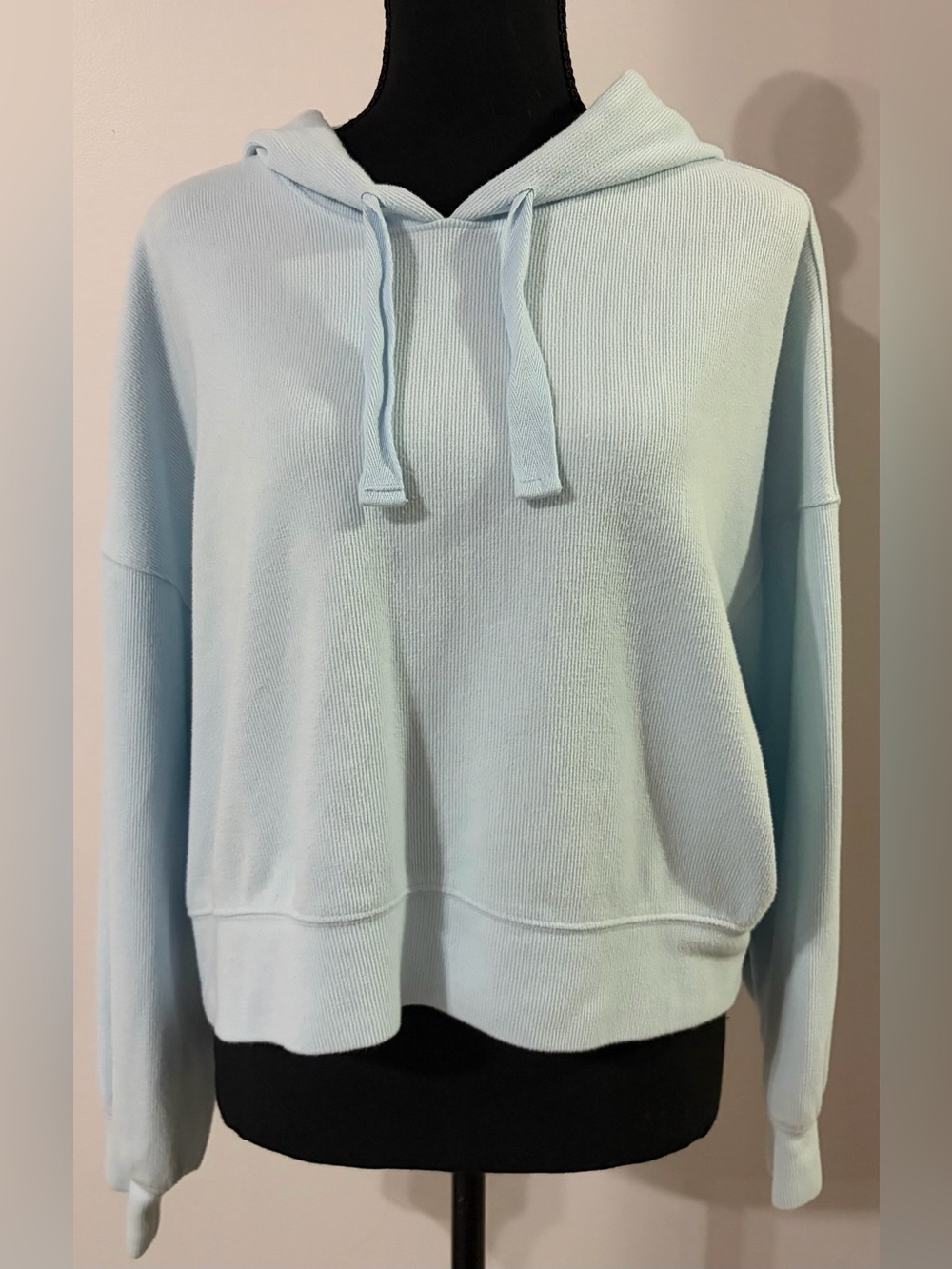 Pale Blue Women's Hooded Pullover Sweatshirt